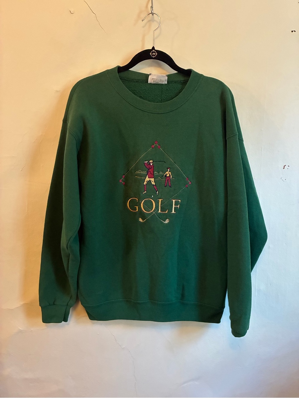 Stunning vintage embroidered golf cozy sweatshirt